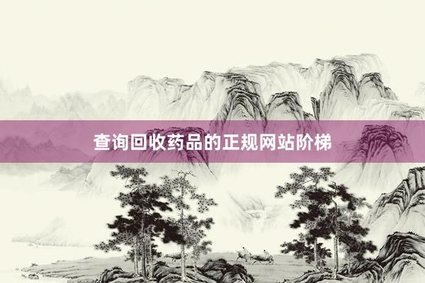 查询回收药品的正规网站阶梯